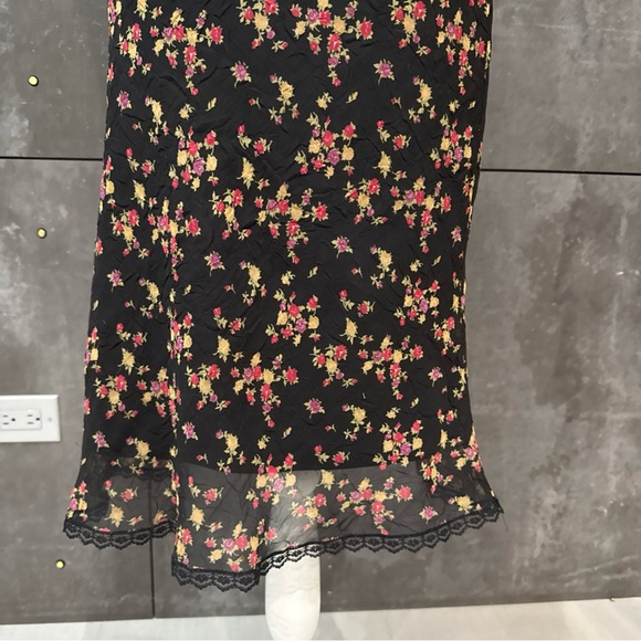vintage 90s / y2k max studio floral spring midi skirt flowy size M - Picture 3 of 12